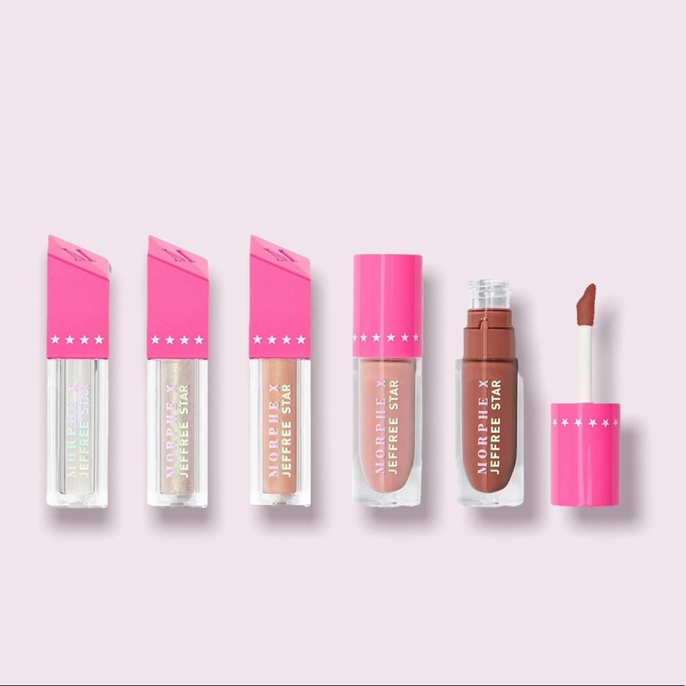 MORPHE X JEFFREE STAR MINI ICONIC NUDES LIQUID LIP 5 PIECE SET. NEW